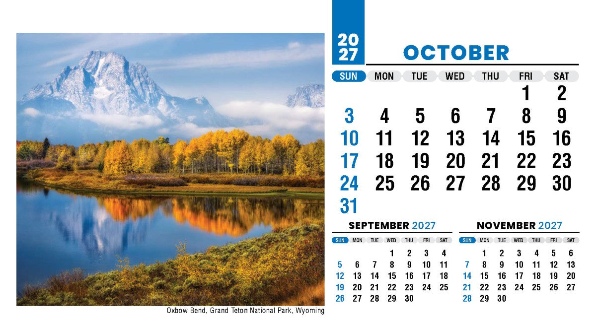 Scenes of America 2027 Promotional Desk Calendar