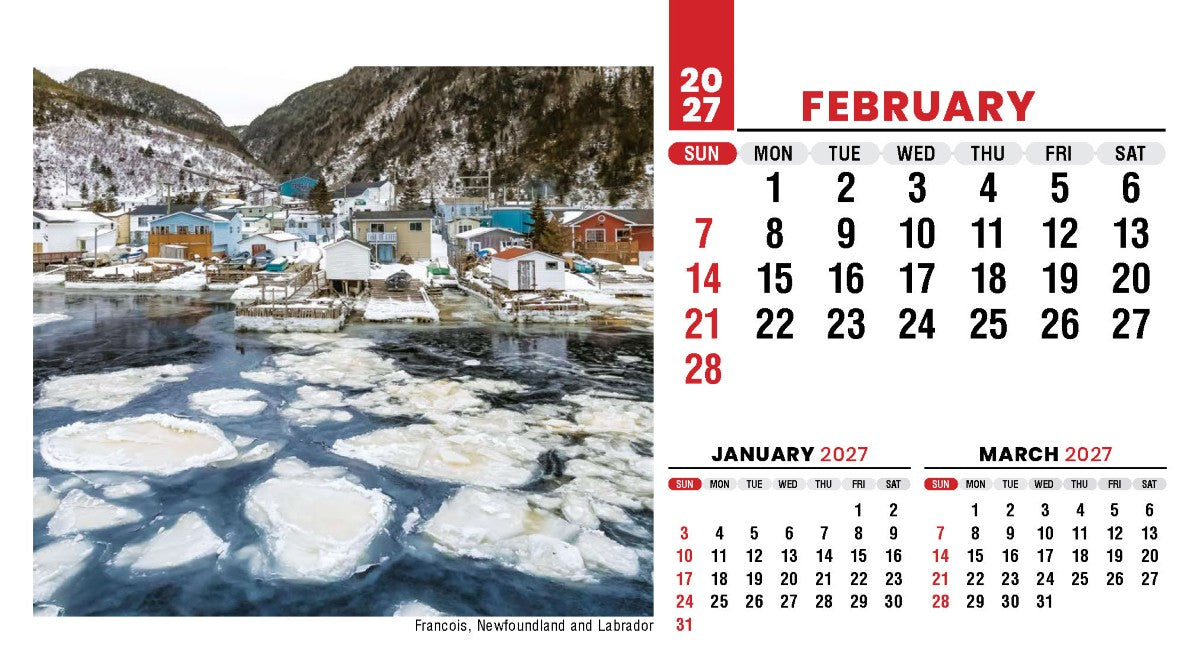 Scenes of Canada 2027 Promotional Desk Calendar