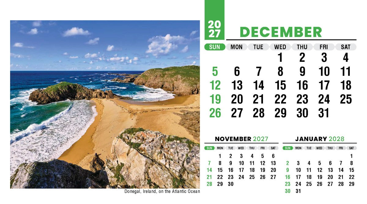 Sun, Sand & Surf 2027 Promotional Desk Calendar