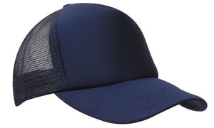 Mesh Back Baseball Cap - Custom Embroidered - Navy