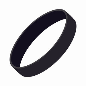 Silicone Wrist Bands - Embossed - CM2050_EMB - Black