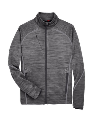 Men's North End Flux Mélange Bonded Fleece Jacket - AC88697 - Carbon with Black