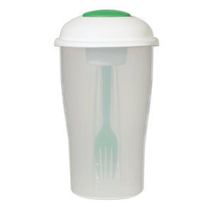 3-Piece Salad Shaker Set - Frost With White/green