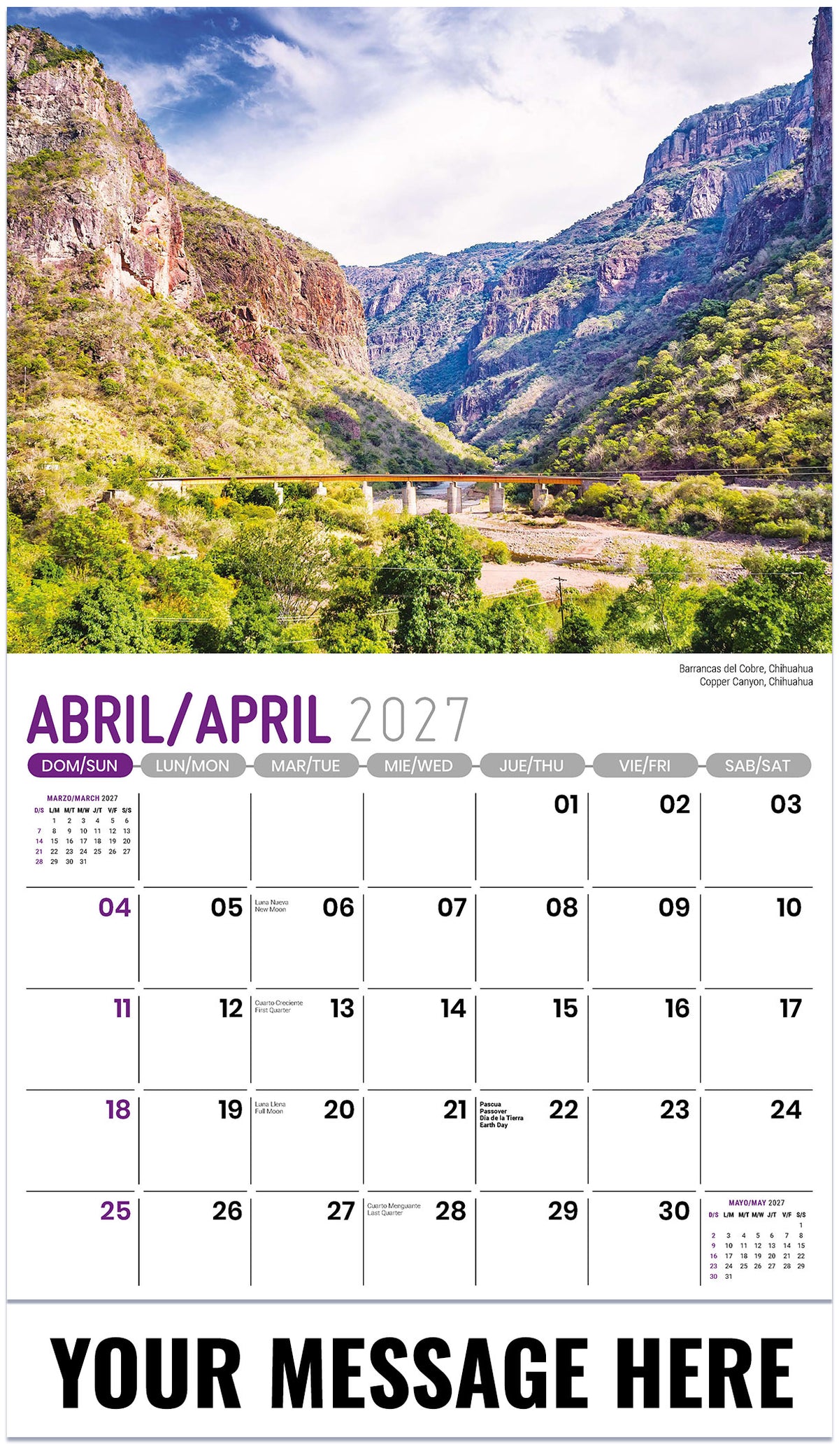Scenes of Mexico (Bilingual) - 2027 Promotional Calendar