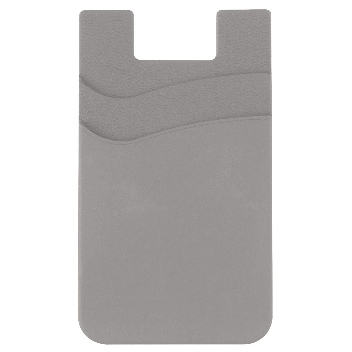 Dual Pocket Silicone Phone Wallet - Gray