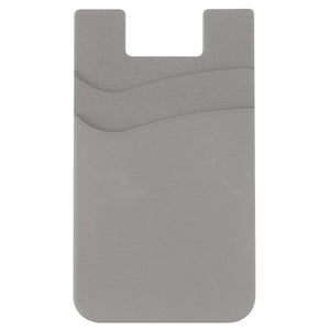 Dual Pocket Silicone Phone Wallet - Gray
