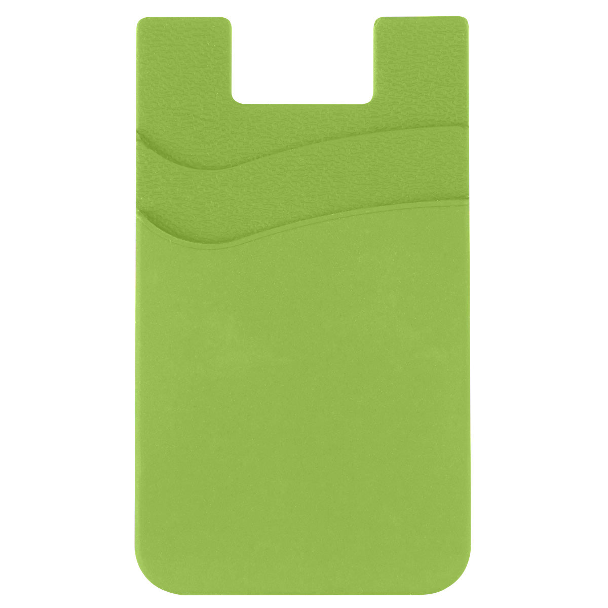 Dual Pocket Silicone Phone Wallet - Lime