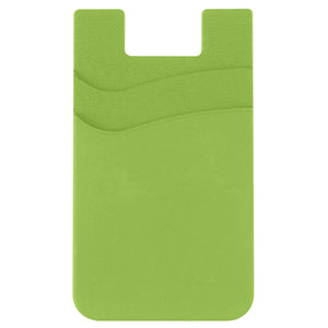 Dual Pocket Silicone Phone Wallet - Lime