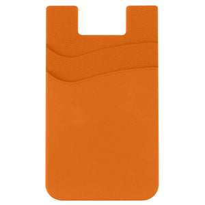 Dual Pocket Silicone Phone Wallet - Orange