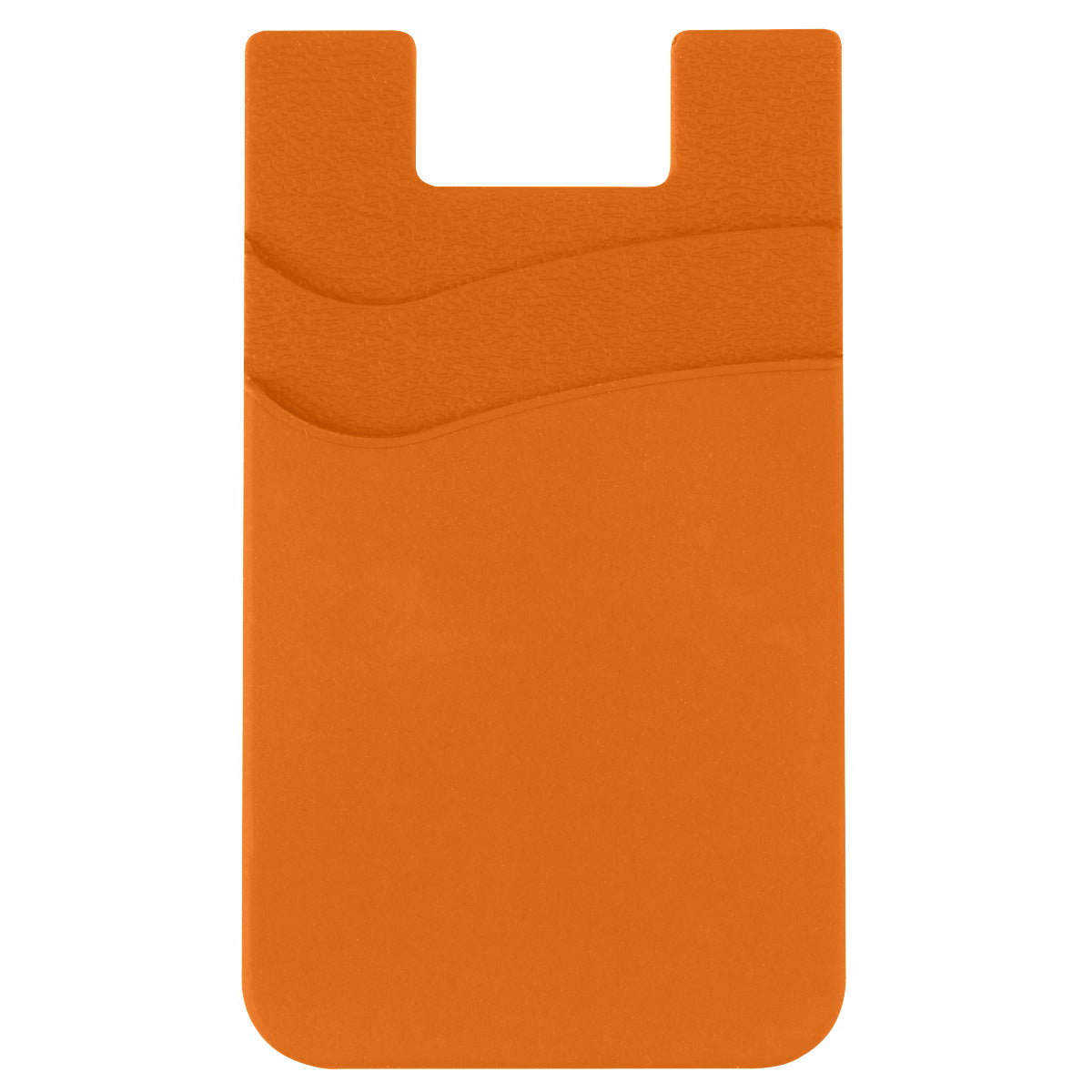Dual Pocket Silicone Phone Wallet - Orange