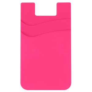 Dual Pocket Silicone Phone Wallet - Pink