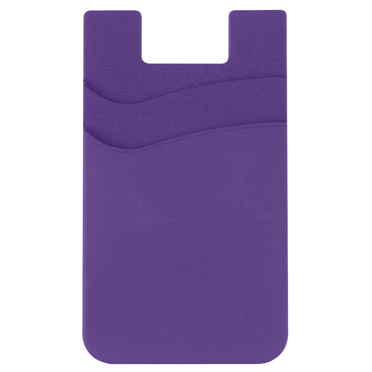 Dual Pocket Silicone Phone Wallet - Purple