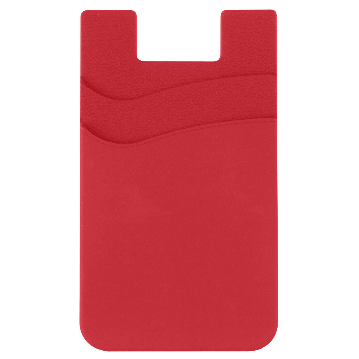 Dual Pocket Silicone Phone Wallet - Red