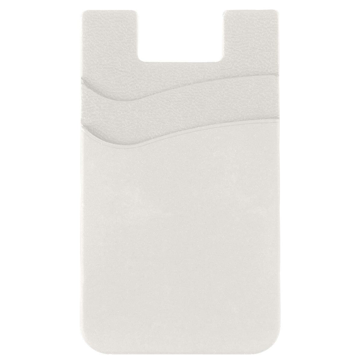 Dual Pocket Silicone Phone Wallet - White