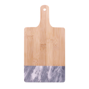 Black Marble & Bamboo Cutting Board - Black Marble