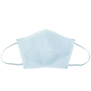 Flat Fold Canvas Face Mask With Elastic Loops - Beach Wash