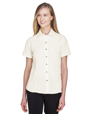 Harriton Ladies' Barbados Textured Camp Shirt