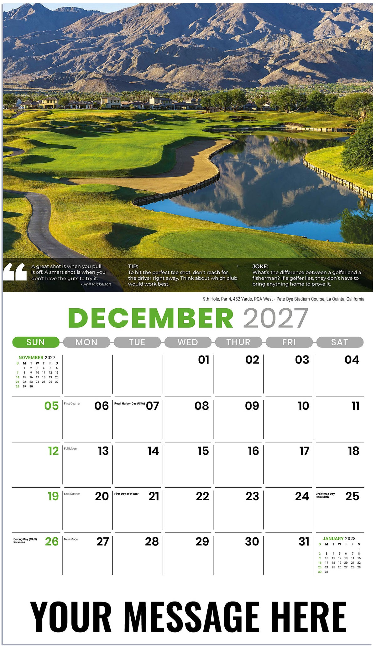 Golf Tips - 2027 Promotional Calendar