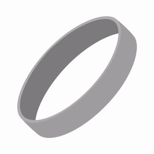 Silicone Wrist Bands - Printed - CM2050_PRINT - Gray