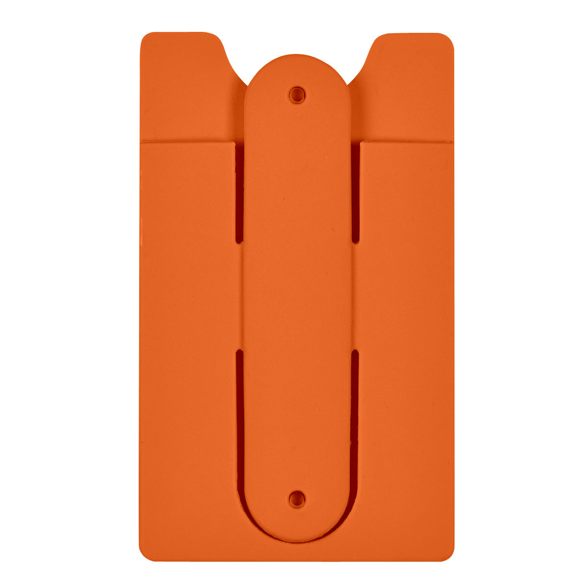 Silicone Phone Wallet With Stand - Orange