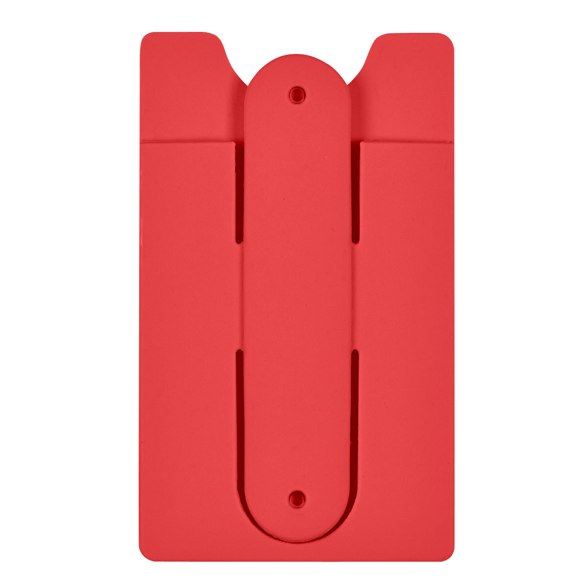 Silicone Phone Wallet With Stand - Red