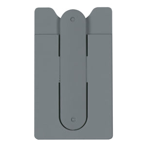 Silicone Phone Wallet With Stand - Gray