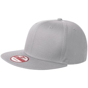 NEW ERA® Flat Bill Snapback Cap - Custom Embroidered - SM_NE400 - Gray