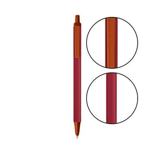 Metallic Red BIC® Clic Stic® Pen - Metallic Red With Metallic Orange