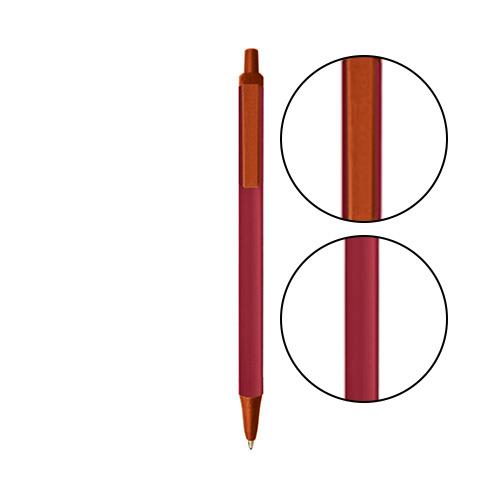 Metallic Red BIC® Clic Stic® Pen - Metallic Red With Metallic Orange