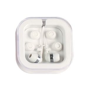 Earbuds In Case - White With White