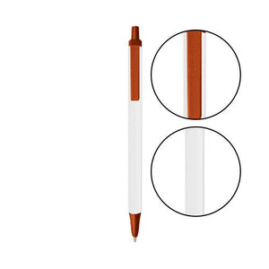 Clear BIC® Clic Stic® Pen - Clear With Metallic Orange