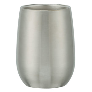 9 Oz. Stainless Steel Stemless Wine Glass - Silver