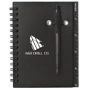 Spiral Notebook & Pen - Black