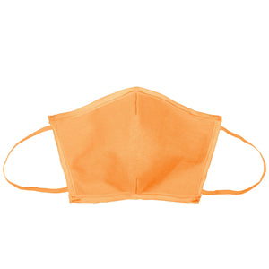 Flat Fold Canvas Face Mask With Elastic Loops - Creamsicle