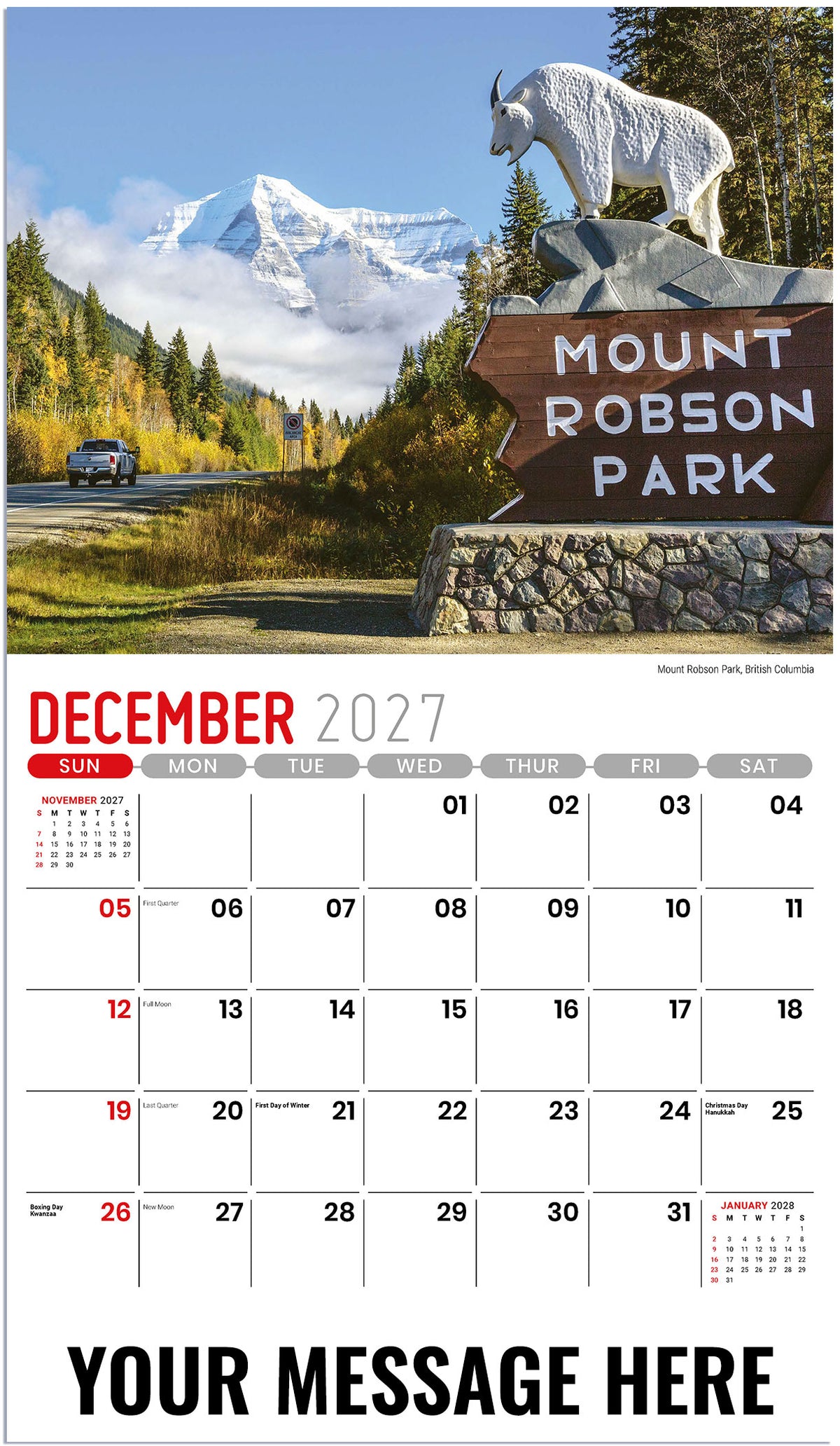 Scenes of Western Canada - 2027 Promotional Calendar