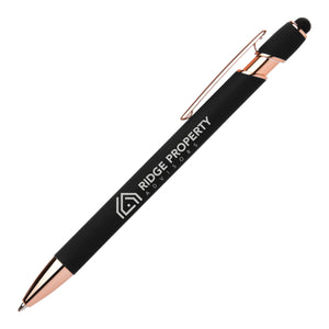 Ellipse Softy Rose Gold Classic with Stylus - Black