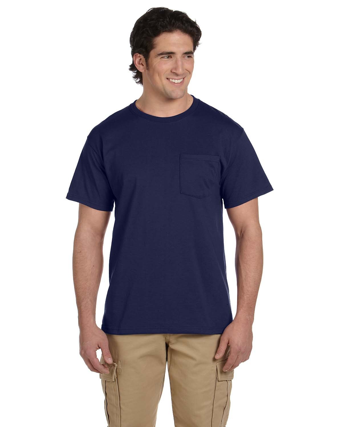 JERZEES Adult DRI-POWER® ACTIVE Pocket T-Shirt - J. Navy