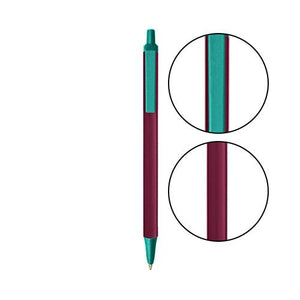 Burgundy BIC® Clic Stic® Pen - Burgundy With Teal