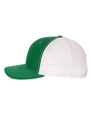 Richardson 112 Adjustable Snapback Trucker Cap - Kelly With White