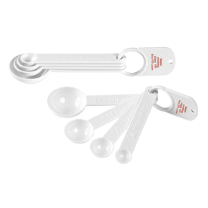 Set Of Four Measuring Spoons - White