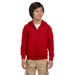 Gildan - Heavy Blend™ Youth Full-Zip Hooded Sweatshirt - Red