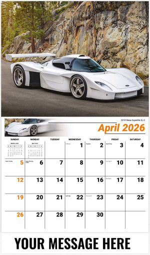 Exotic Cars - 2026 Promotional Calendar