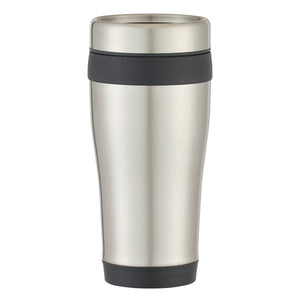 15 Oz. Stainless Steel Aspen Tumbler - Silver With Black