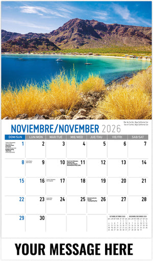 Scenes of Mexico (Bilingual) - 2026 Promotional Calendar