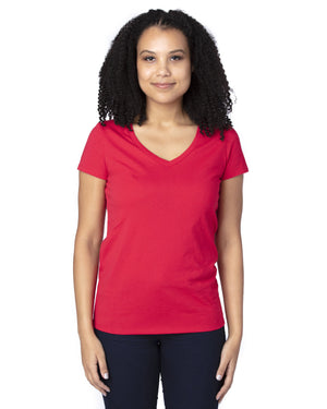 Threadfast Ladies' Ultimate CVC V-Neck T-Shirt