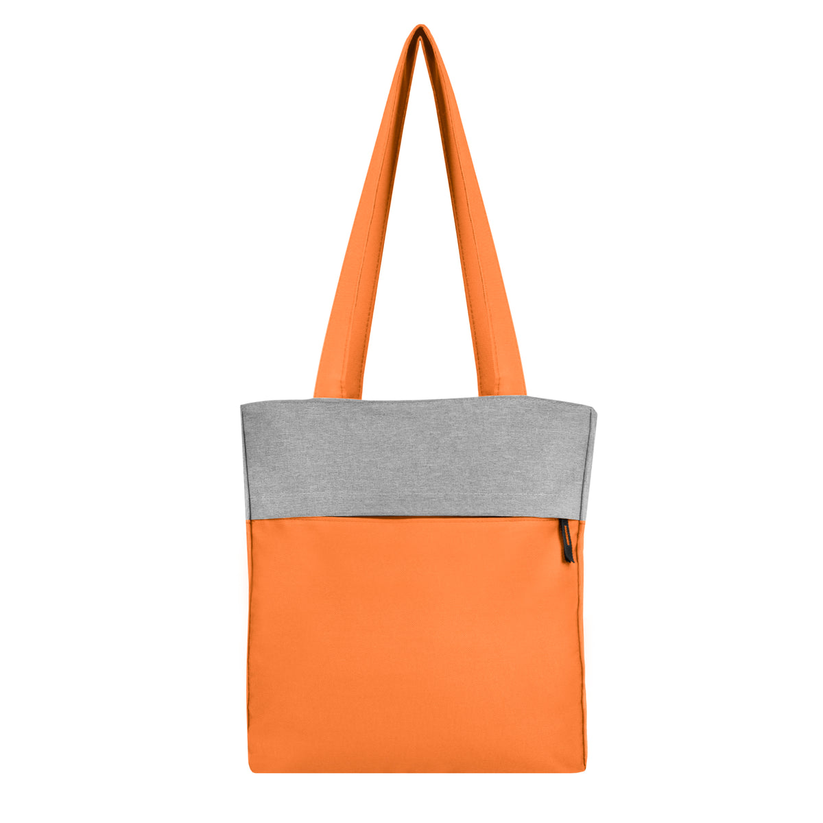 Laurel Laptop Tote Bag - Orange With Gray