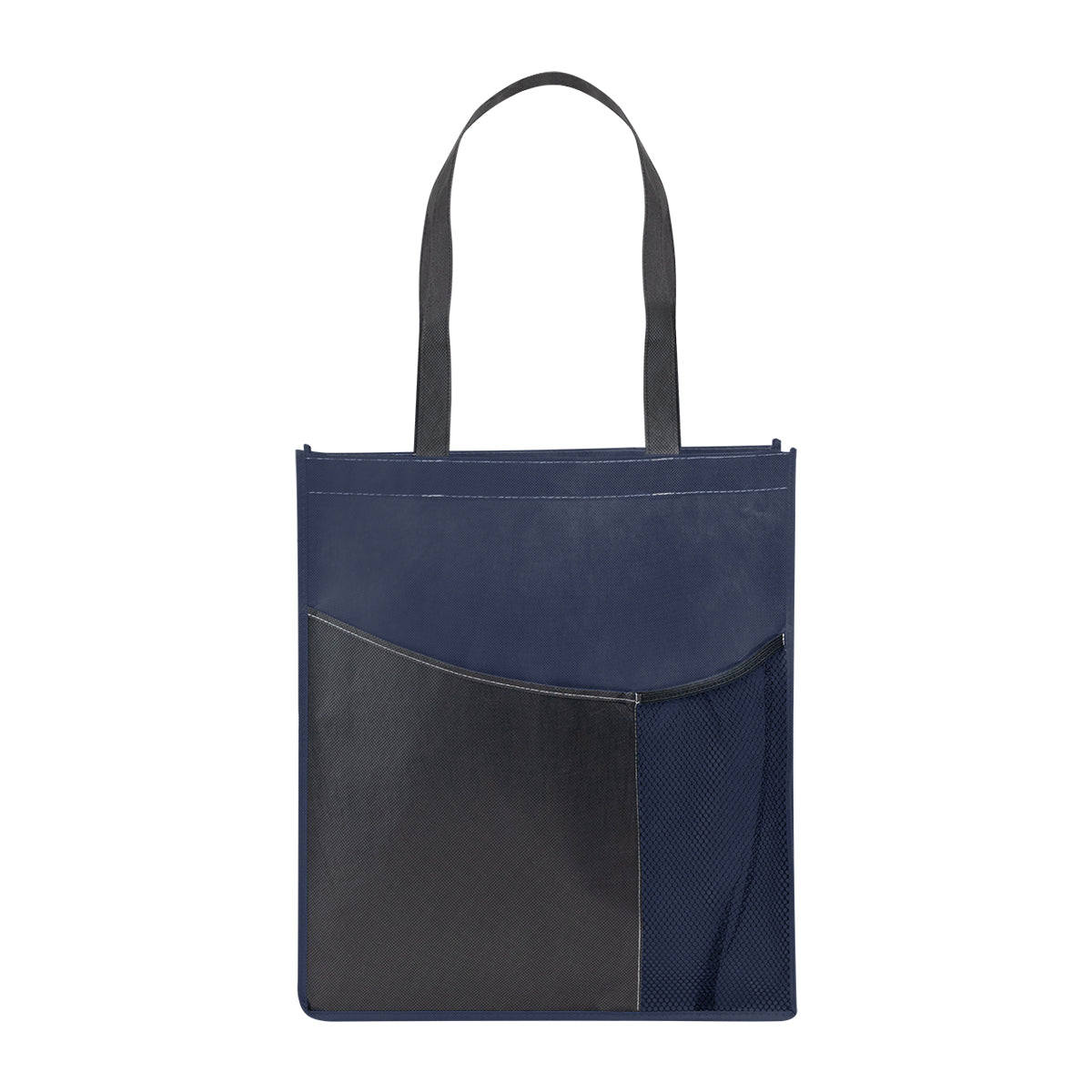 Pisces rPET Non-Woven Tote Bag - Navy With Black