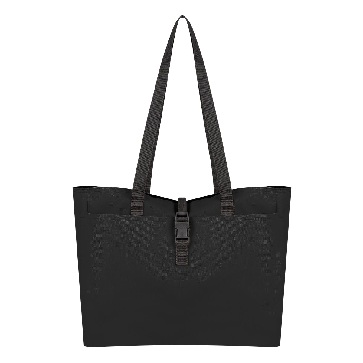 Bianca Buckle Tote Bag - Black