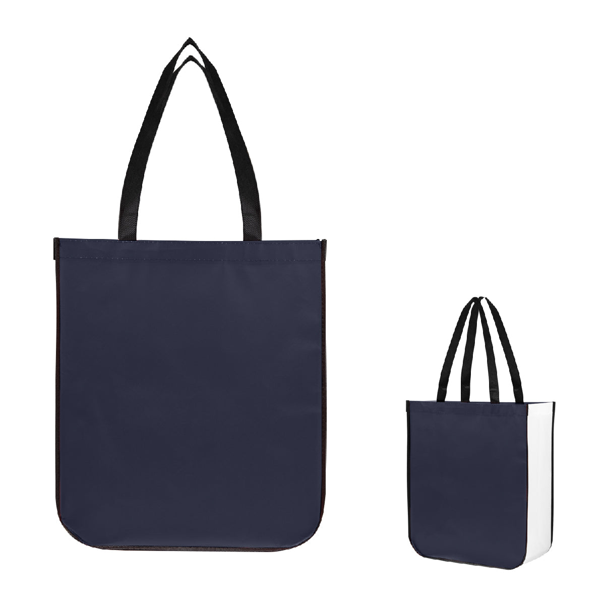 Jumbo Lola Laminated rPET Non-Woven Tote Bag - Navy Blue