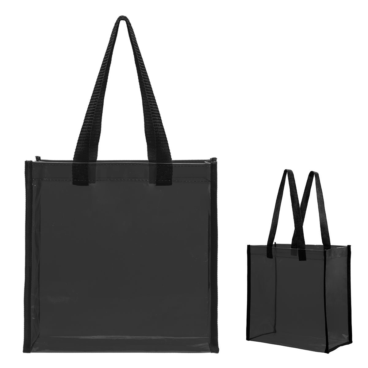 Colby Transparent Tote Bag - Translucent Black
